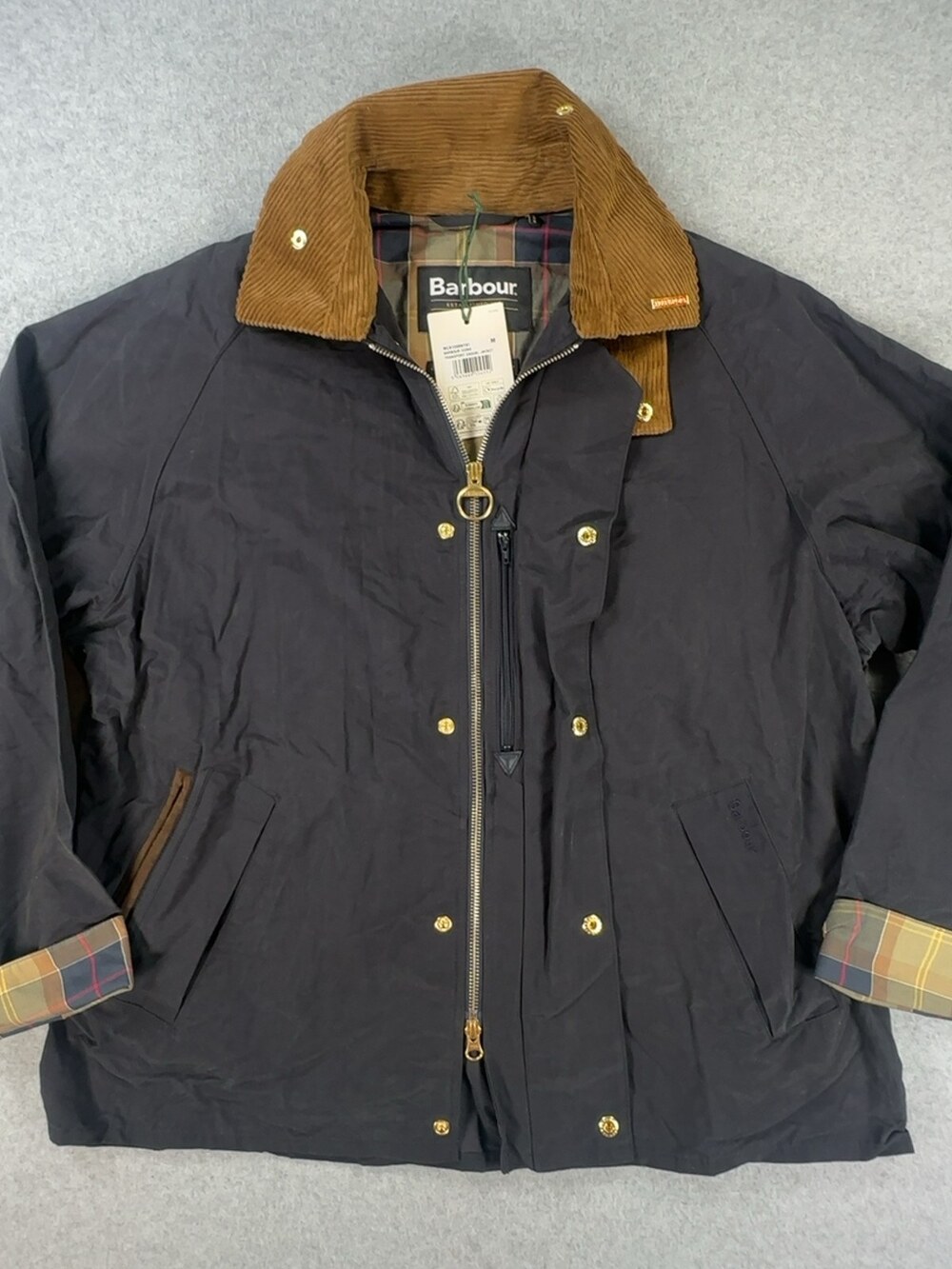 Barbour Icons Transport Casual Jacket Navy Corduroy Men's Size Medium